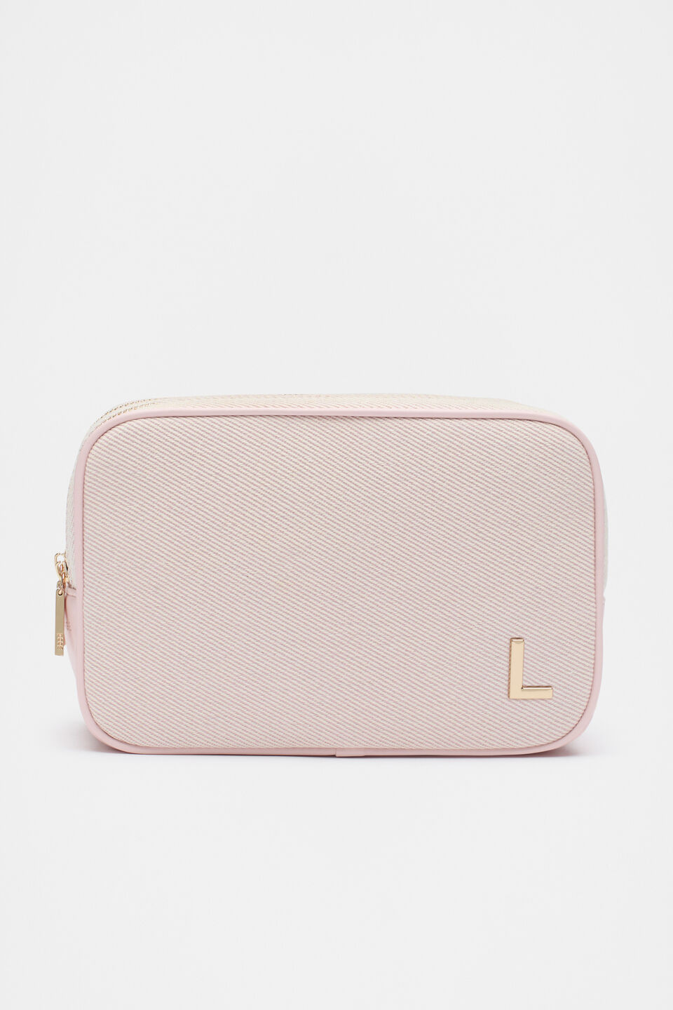 Initials Make Up Bag Rose Petal  L