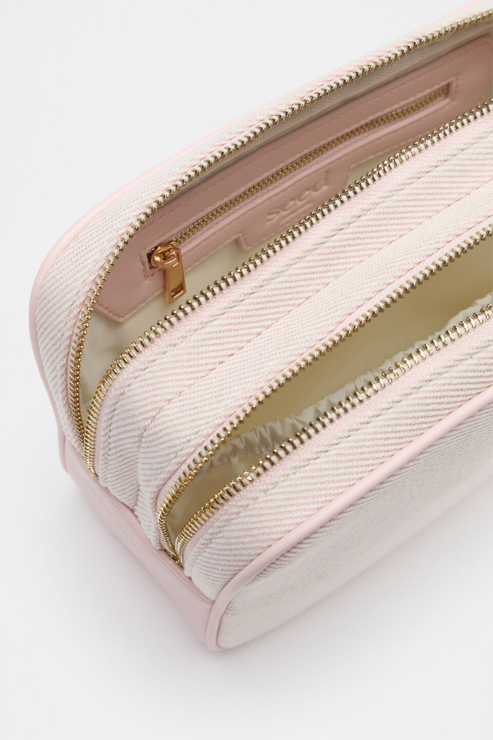 Initials Make Up Bag Rose Petal  L