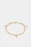 Gold Letter Chains Bracelet  H  hi-res