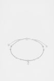 Silver Letter Chains Bracelet  E  hi-res
