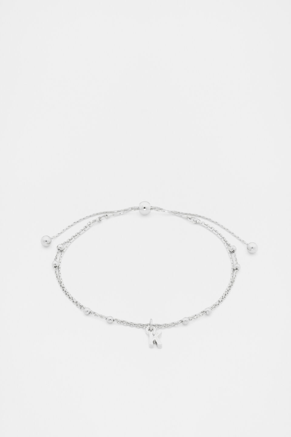 Silver Letter Chains Bracelet  K