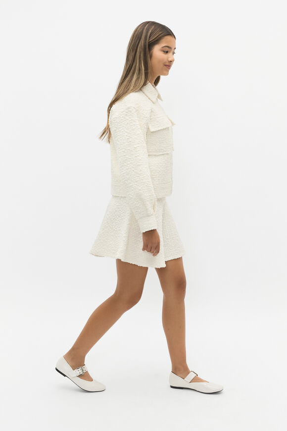 Boucle Tweed Skirt  Light Cream  hi-res