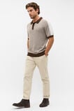 Colourblock Knit Polo  Pale Mocha Marle  hi-res