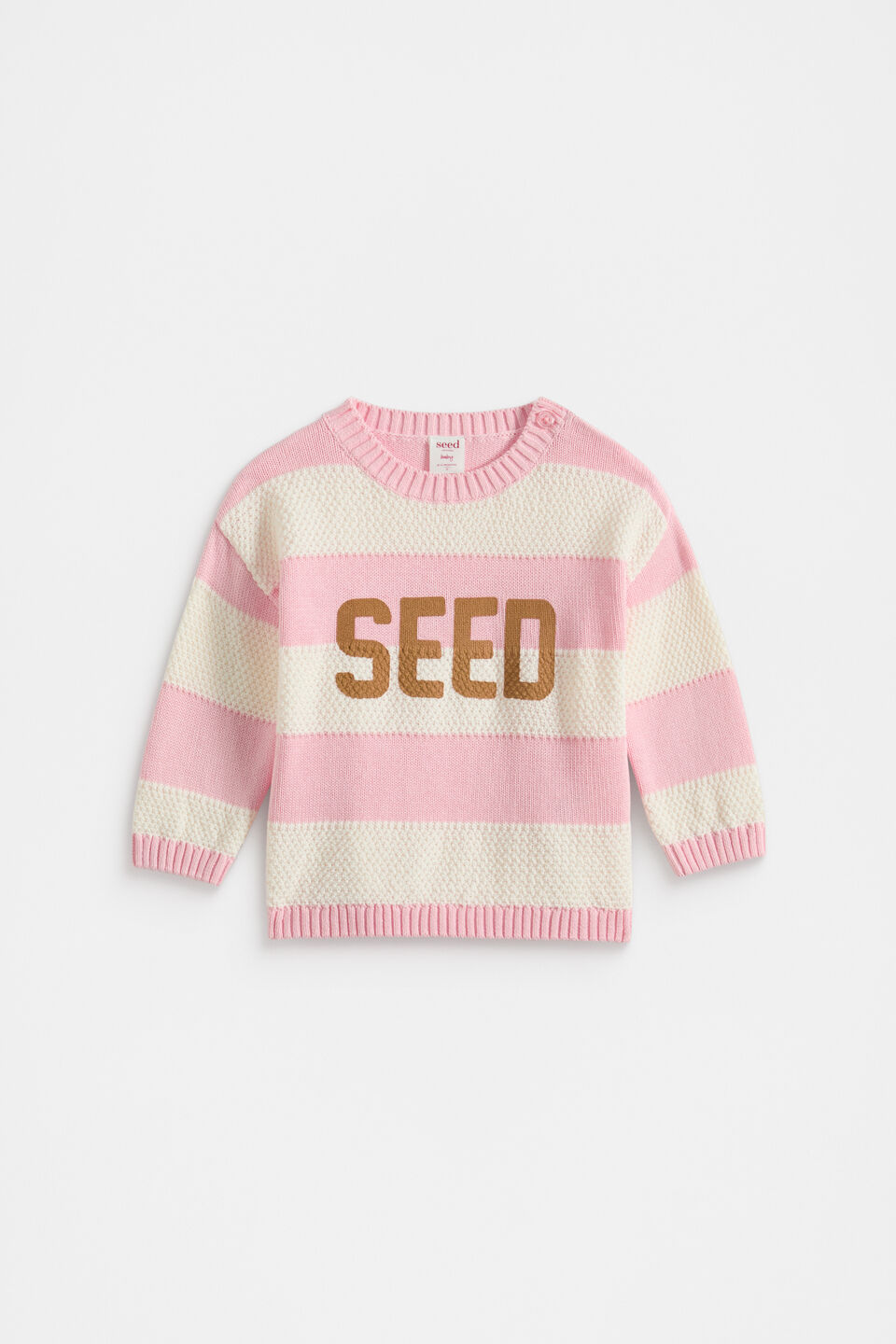 Stripe Knit Sweater  Rose Petal