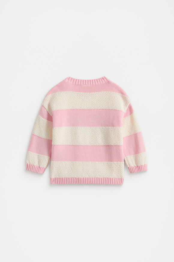 Stripe Knit Sweater  Rose Petal  hi-res