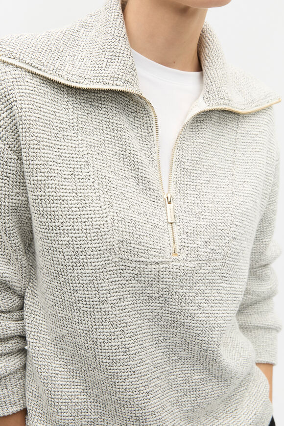 Textured Twist Sweat  Black Twist  hi-res