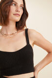 Boucle Crop Bra Top  Black  hi-res