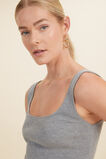 Knit Crop Top  Mid Grey Marle  hi-res