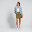 Stitch Detail Denim Skirt    hi-res