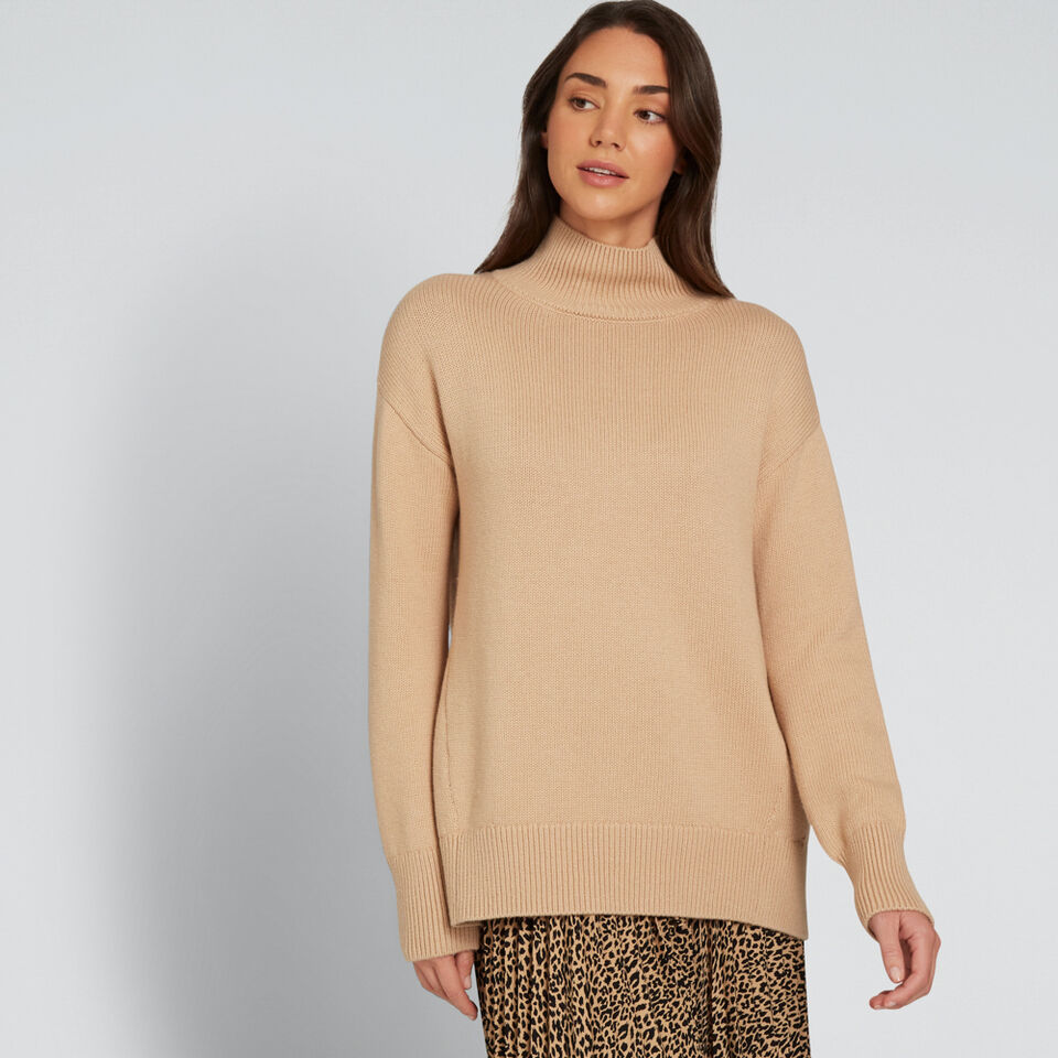 Easy High Neck Sweater  