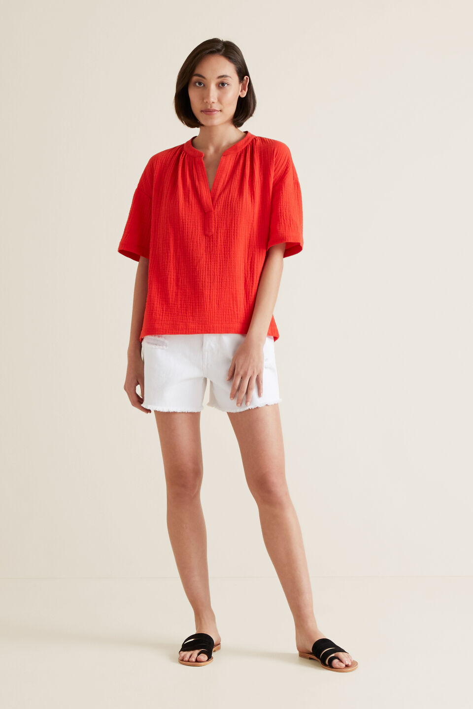 Textured Crinkle Blouse  