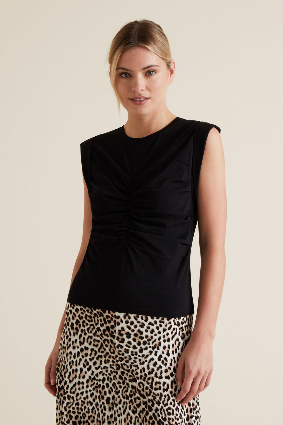 Gathered Front Tee  