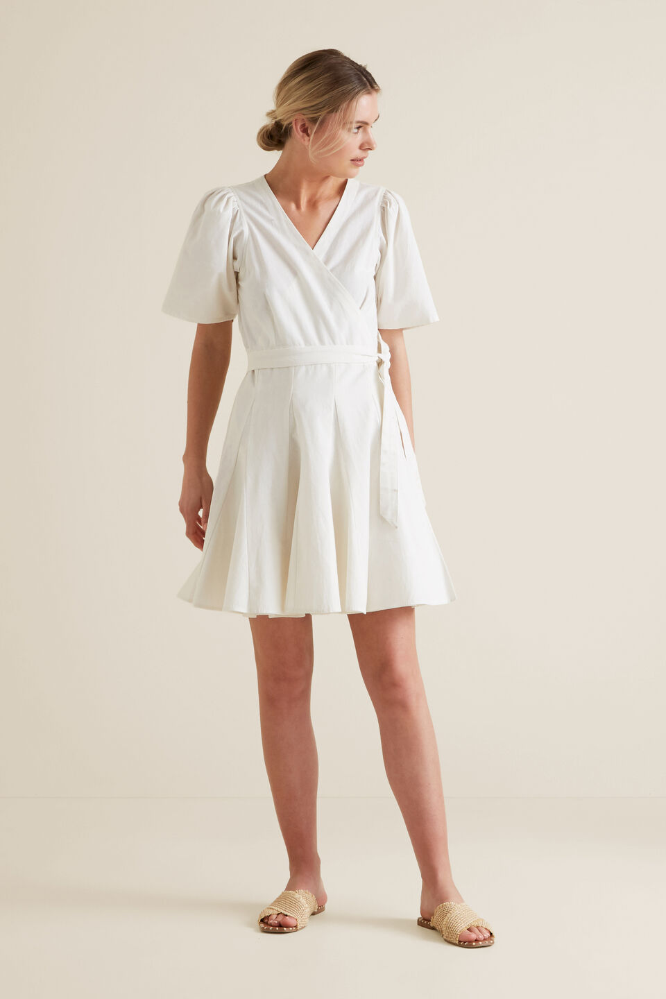 Mini Fluted Hem Dress  