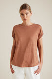Rolled Cuff Linen Tee    hi-res