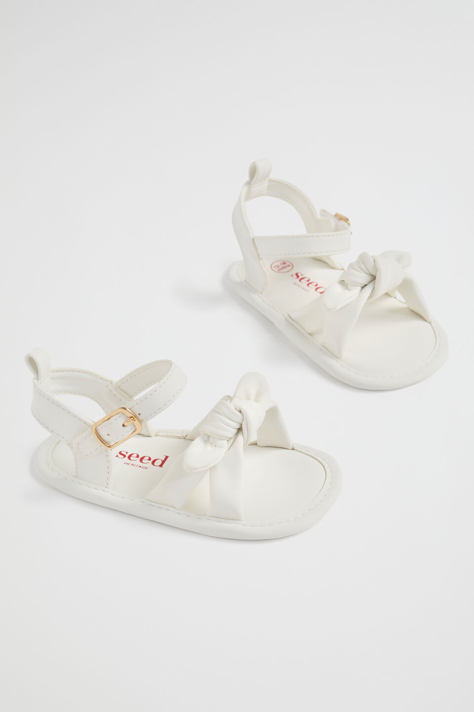 Puffy Knot Sandal  White