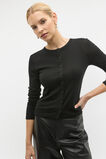 Australian Merino Cardigan  Black  hi-res