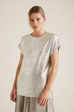 Metallic Short Sleeve Top    hi-res