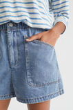 Denim Elasticated Short  Capri Wash  hi-res