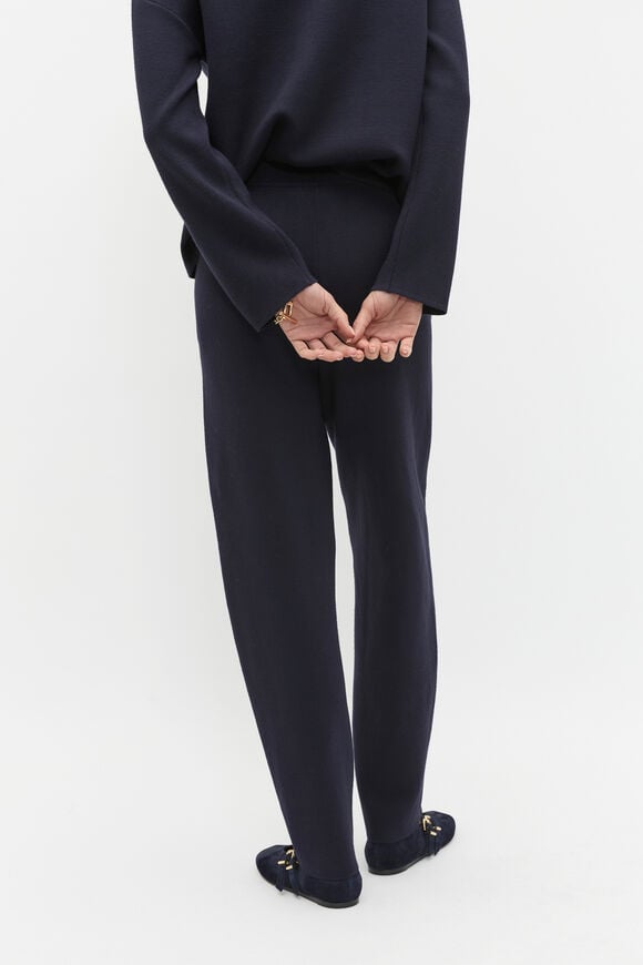 Double Knit Barrel Leg Pant  Twilight Blue  hi-res