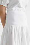 Cheesecloth Shirred Skirt  Whisper White  hi-res
