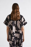 Abstract Geo Satin Shirt  Light Storm Abstract  hi-res