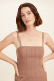 Rib Square Neck Camisole  Acorn Brown  hi-res