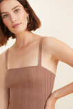 Rib Square Neck Camisole  Acorn Brown  hi-res