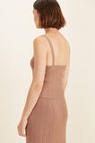 Rib Square Neck Camisole  Acorn Brown  hi-res