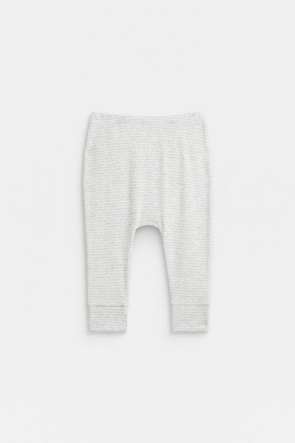 Core Rib Logo Legging  Grey Marle Stripe  hi-res
