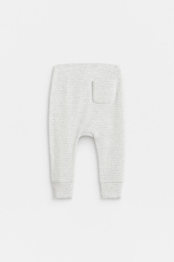Core Rib Logo Legging  Grey Marle Stripe  hi-res