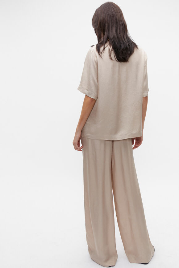 Textured Satin Pant  Cool Sand  hi-res