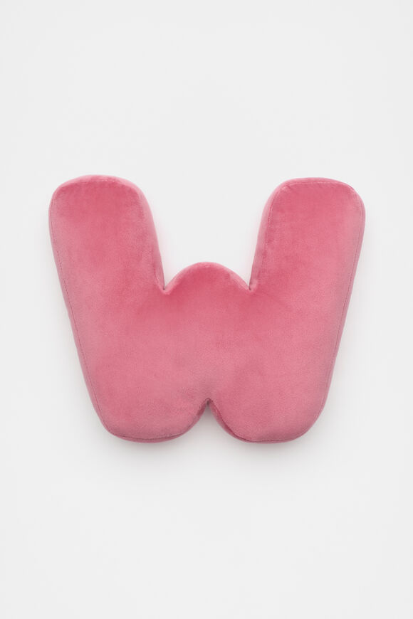 Raspberry Velvet Initial Cushion  W  hi-res