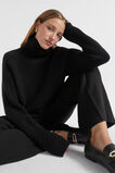 Merino Wool Roll Neck  Black  hi-res