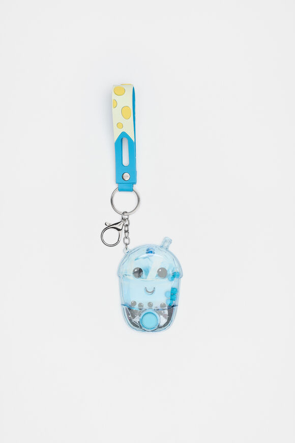 Bubble Tea Water Filled Keychain  Multi  hi-res