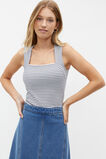 Stripe Trapeze Neck Tank  Midnight Sky Stripe  hi-res