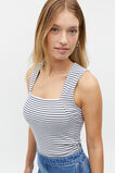 Stripe Trapeze Neck Tank  Midnight Sky Stripe  hi-res