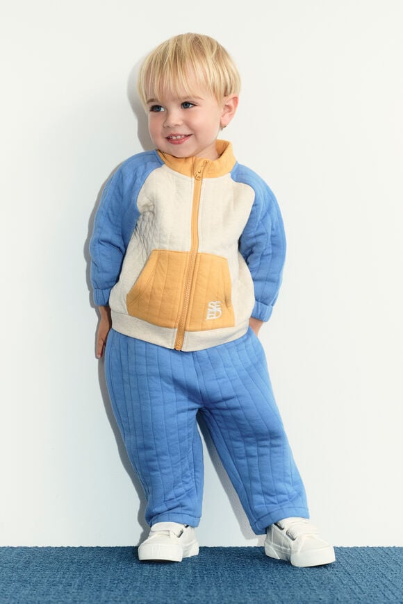 Double Quilted Sweat  Moody Blue  hi-res