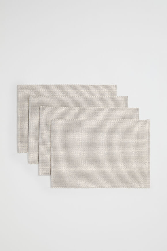 Iris Placemat Set of 4  Silver Grey  hi-res