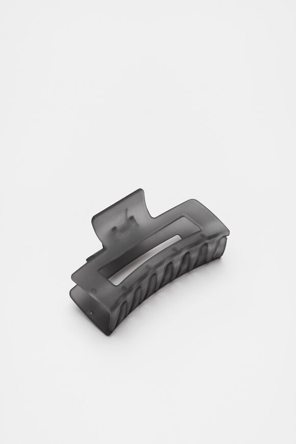 Mini Rectangle Hair Claw  Black  hi-res