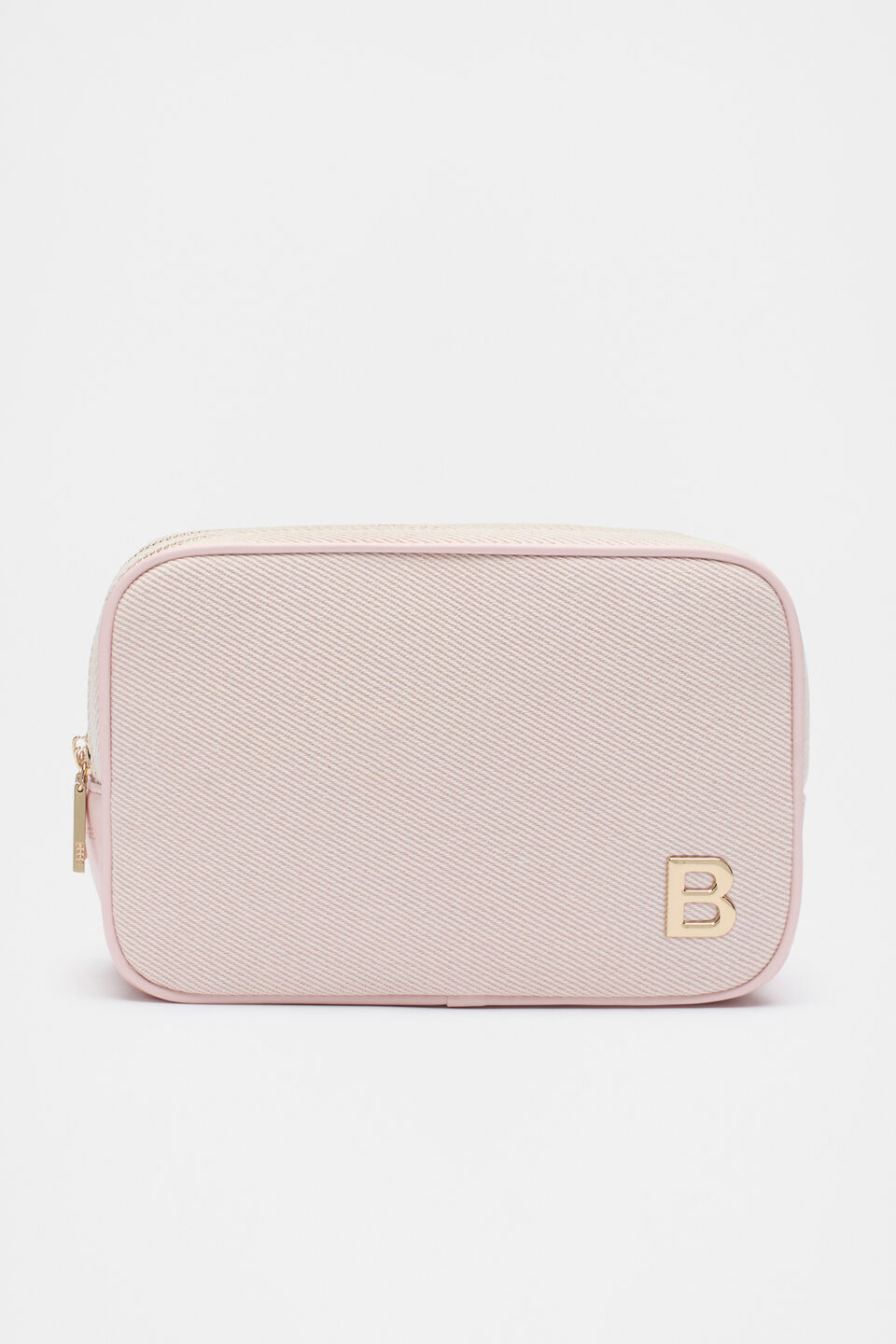 Initials Make Up Bag Rose Petal  B