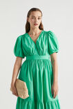Poplin Waisted Maxi Dress  Jade Green  hi-res