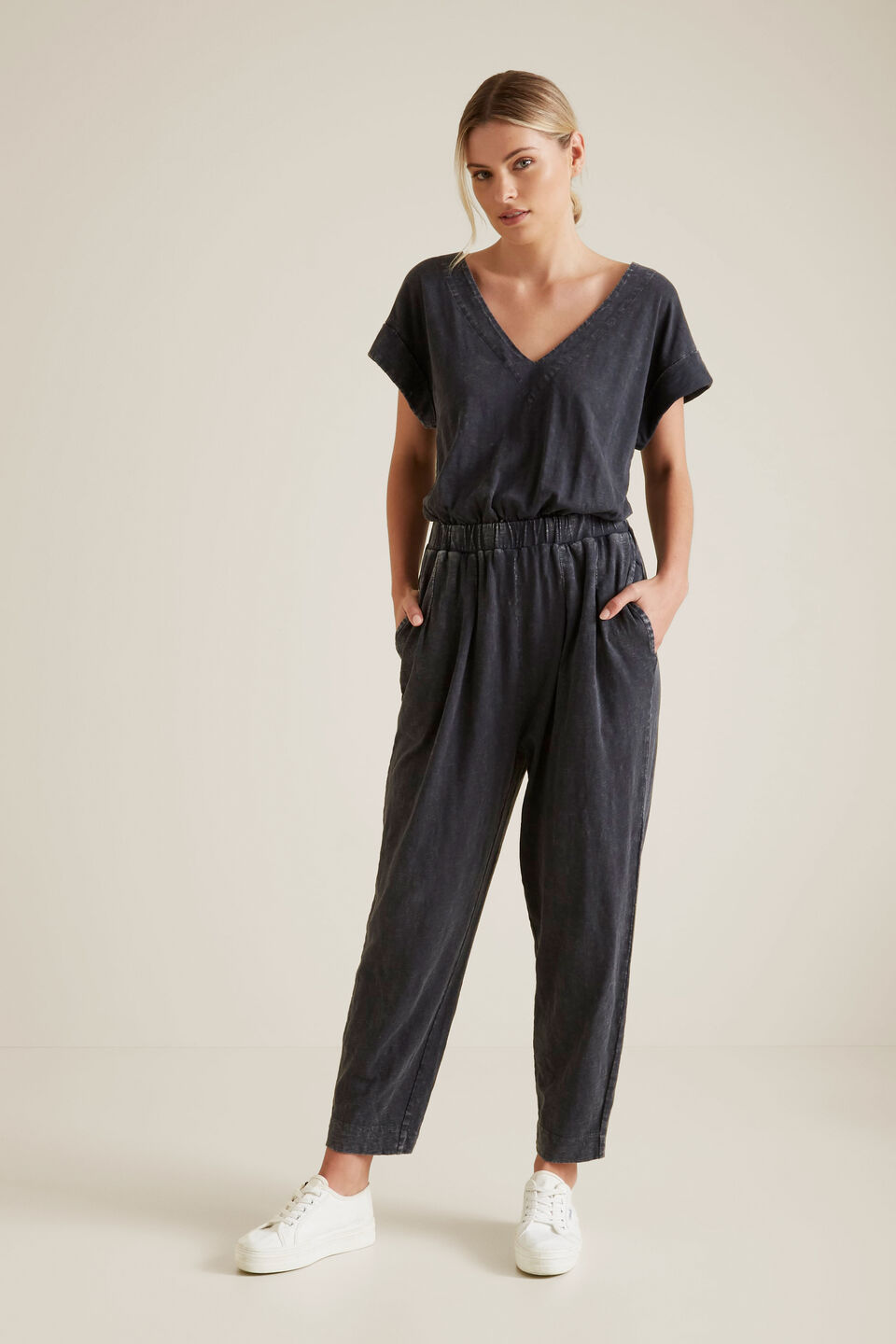 Washed Back Jumpsuit  