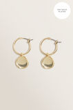 Fine Coin Pendant Hoops  9  hi-res