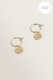 Fine Coin Pendant Hoops  9  hi-res