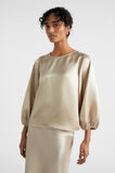 Satin Balloon Sleeve Top  Cool Sand  hi-res