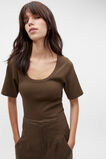 Scoop Neck Tee  Dark Praline  hi-res