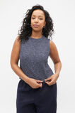 Stripe Textured Shell Top  Midnight Sky Stripe  hi-res