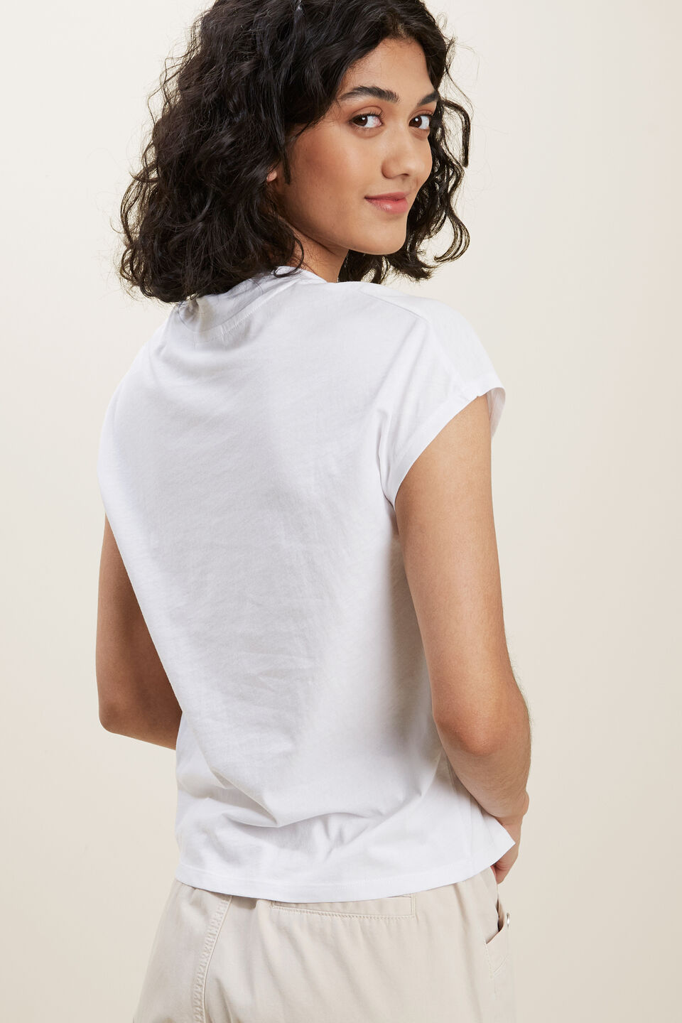 Crop Tee  Whisper White