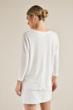 Linen 3/4 Sleeve Top  Whisper White  hi-res
