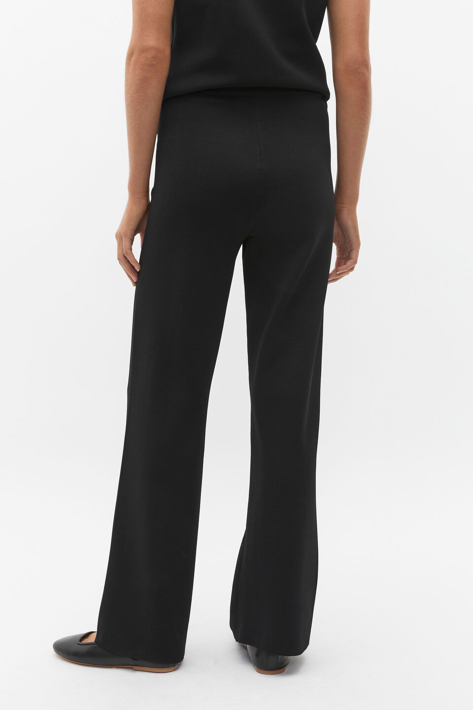 Crepe Knit Pant  Black